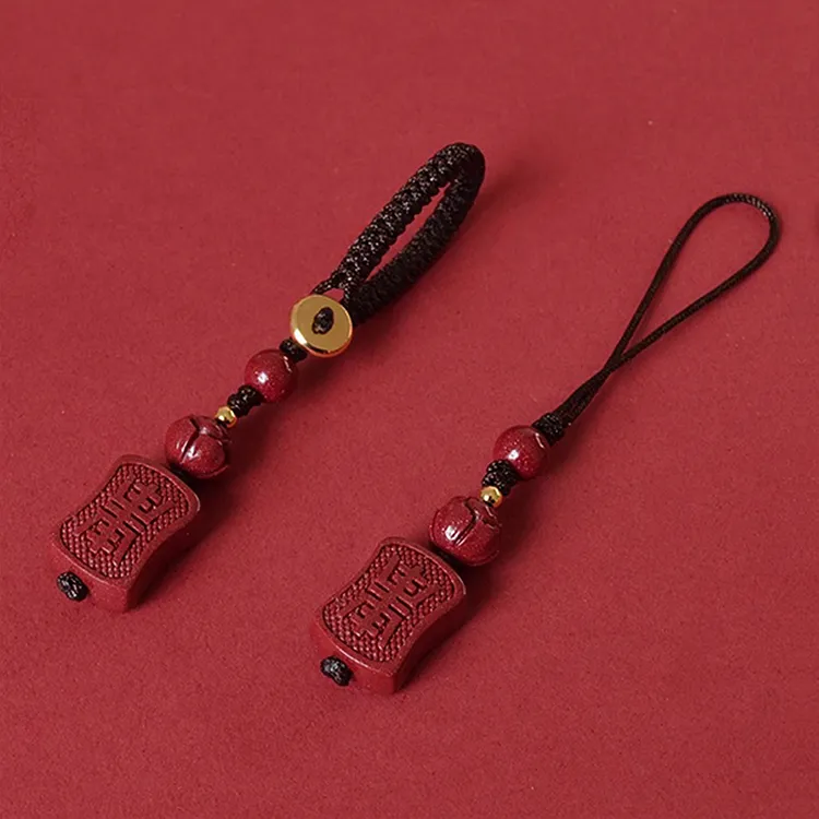Yutang Reconstructed Cinnabar Jade Pendants Unisex-2