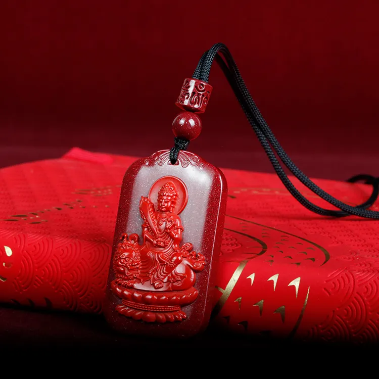 Yutang Reconstructed Cinnabar Pendants Unisex-1