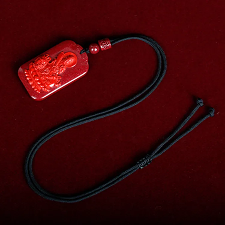 Yutang Reconstructed Cinnabar Pendants Unisex-4
