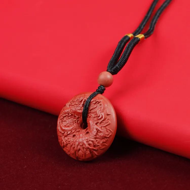 Yutang Reconstructed Cinnabar Pendants Unisex-3