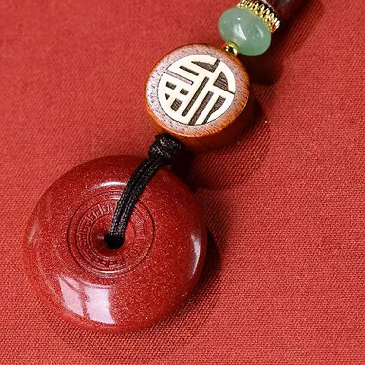 Yutang Reconstructed Cinnabar Pendants Unisex-4