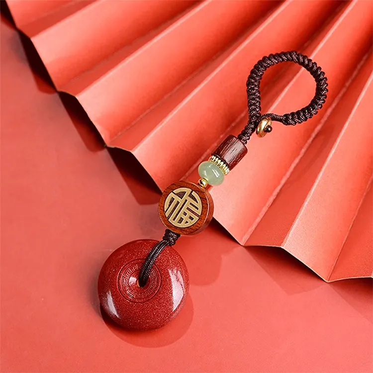 Yutang Reconstructed Cinnabar Pendants Unisex-5