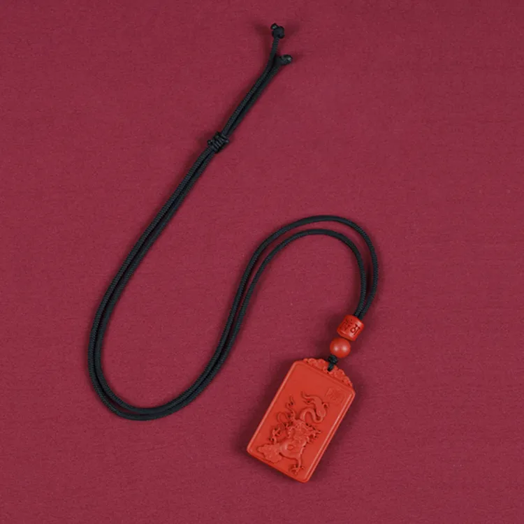 Yutang Reconstructed Cinnabar Pendants Unisex-5