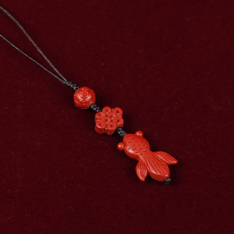 Yutang Reconstructed Cinnabar Pendants Unisex-5
