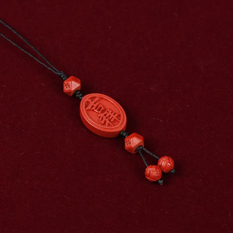 Yutang Reconstructed Cinnabar Pendants Unisex-4
