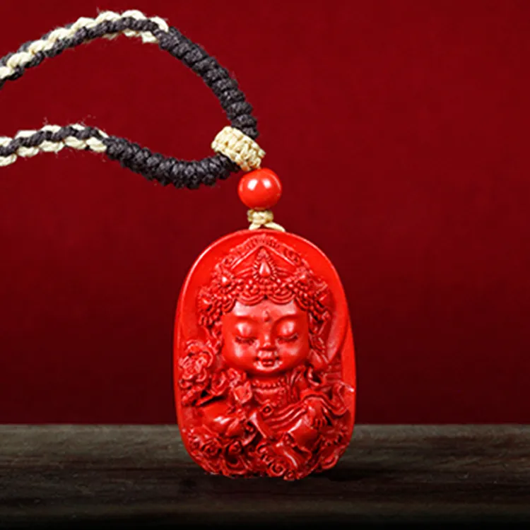 Yutang Reconstructed Cinnabar Pendants Unisex-3
