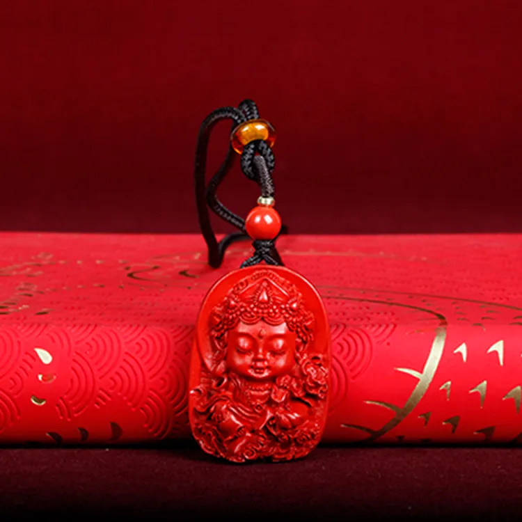 Yutang Reconstructed Cinnabar Pendants Unisex-5