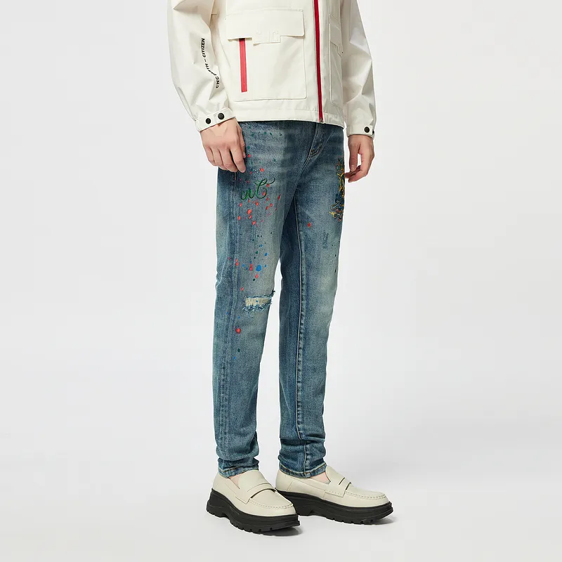 C'N'C Trend Series Jeans Men's Denim Blue-3