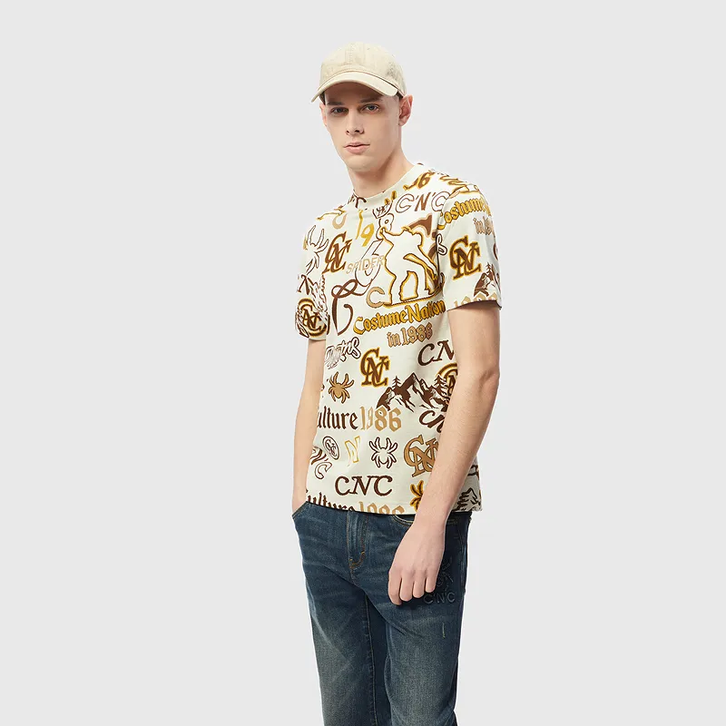 C'N'C Far Mountain Outdoor Series Fall Winter Short Sleeved T Shirts Men's-7