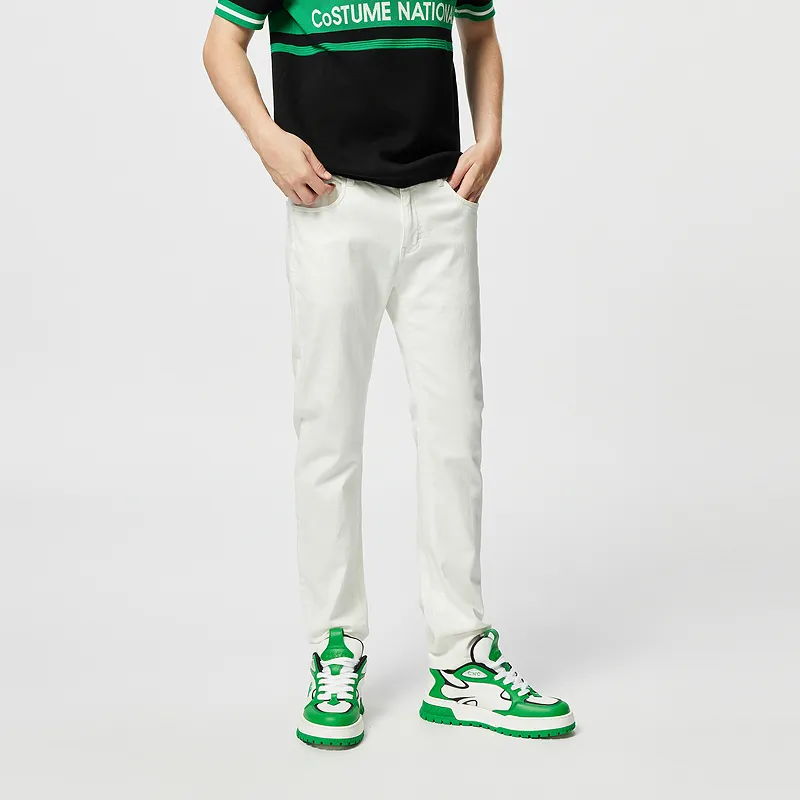 C'N'C Rhythm Party Series Jeans Men White-4