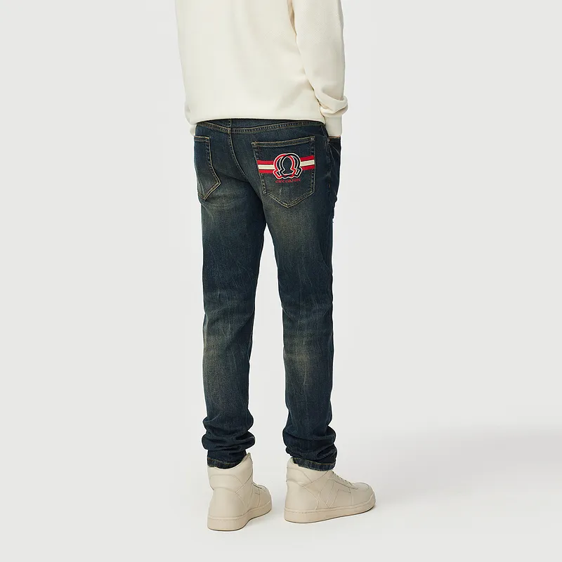 C'N'C Rhythm Party Series Jeans Men's Denim Blue-5