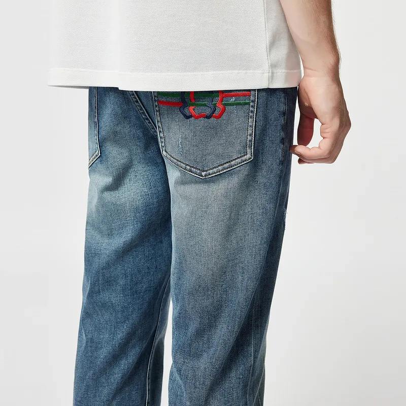C'N'C Rhythm Party Series New Order & Classic Series Spring And Summer Jeans Men's Denim Blue-6