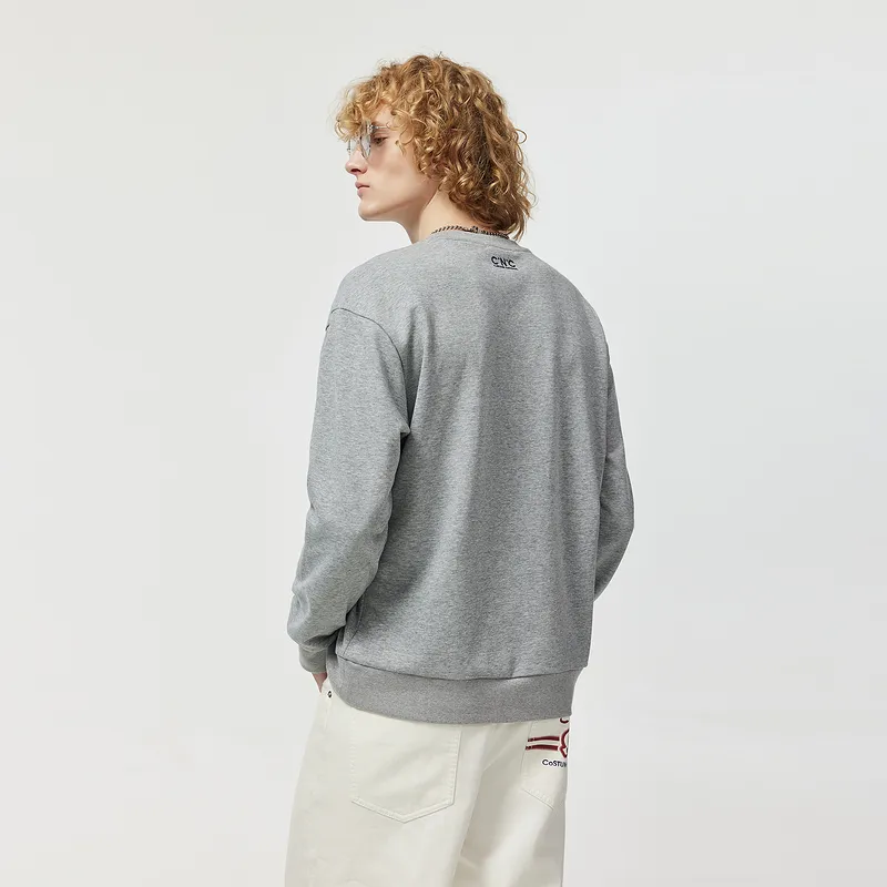 C'N'C Rhythm Party Series Sweatshirt Unisex Light Gray-5