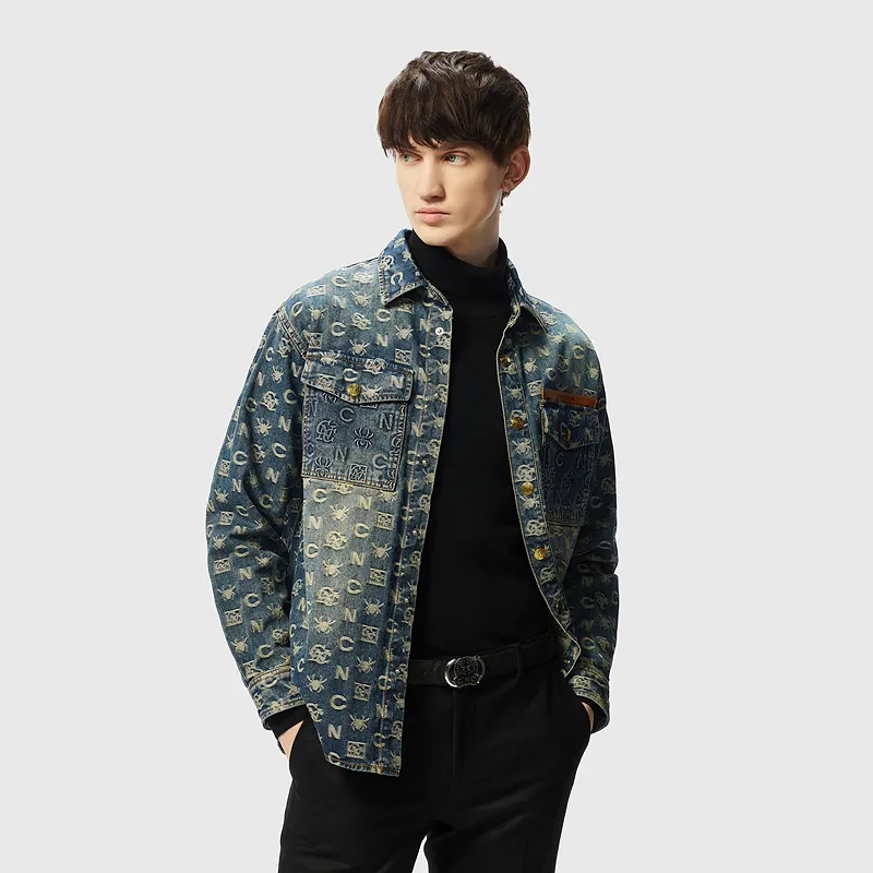 C'N'C Trend Series Fall Winter Denim Jacket Men's-3