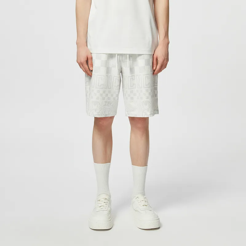 C'N'C Trend Series Casual Shorts Men's Gray Pattern-2