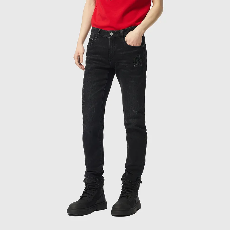 C'N'C Jeans Men Black Gray-4
