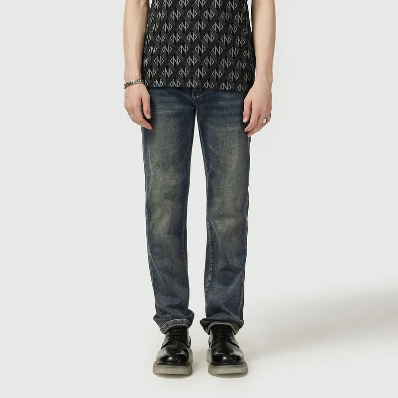 C'N'C New Order & Classics Series Jeans Men Denim Blue-2