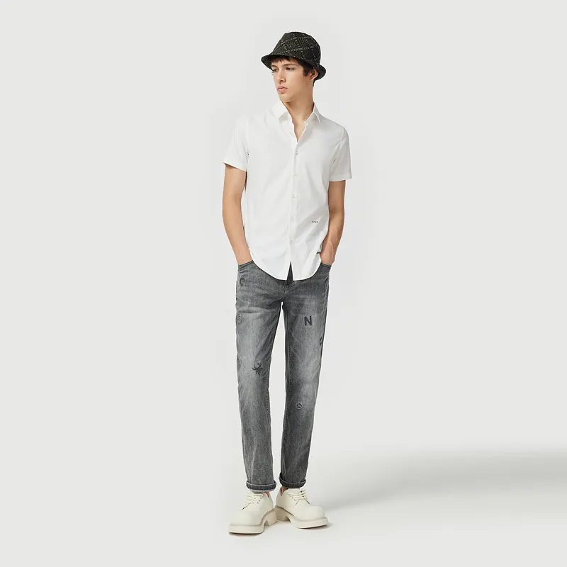 C'N'C New Order & Classics Series Jeans Men's Light Gray-7