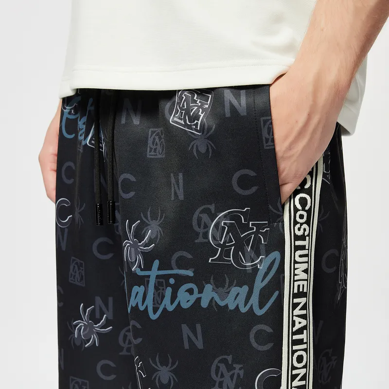 C'N'C Trendy Collection Dance Party Collection Casual Shorts Men's Black Floral-6