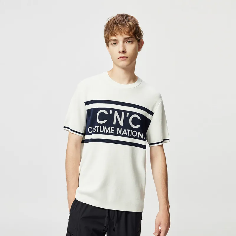 C'N'C Rhythm Party Series T Shirts Men White-2