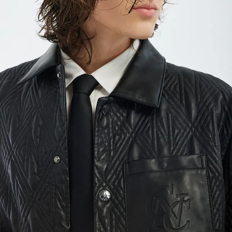C'N'C New Order & Classics Series Fall And Winter Cotton Leather Coat Men's-3