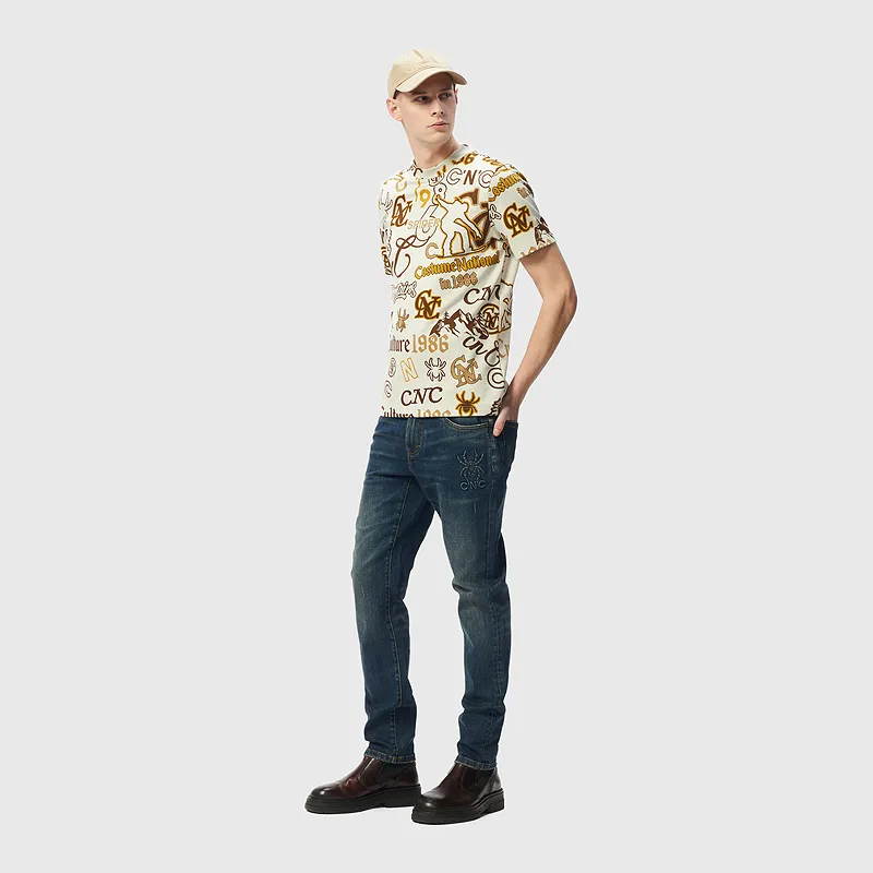C'N'C Far Mountain Outdoor Series Fall Winter Short Sleeved T Shirts Men's-6