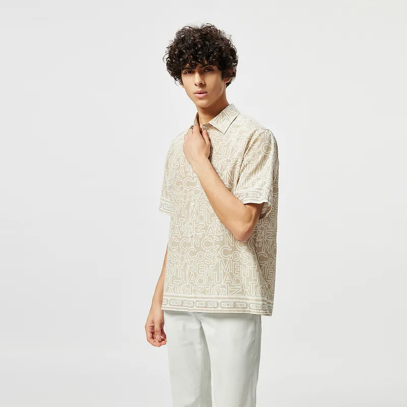 C'N'C Trend Series Shirt Unisex Brown With Print-3