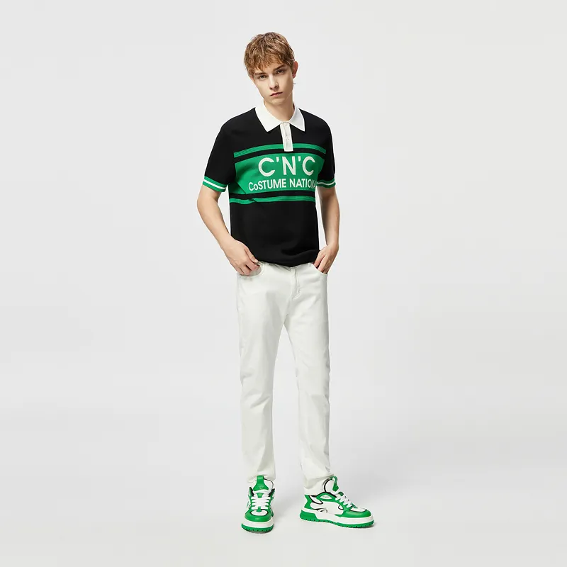 C'N'C Rhythm Party Series Polo Shirts Men Black-7