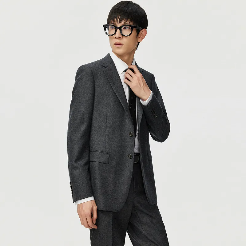 C'N'C Fall And Winter Business Suit Men's Dark Gray-3