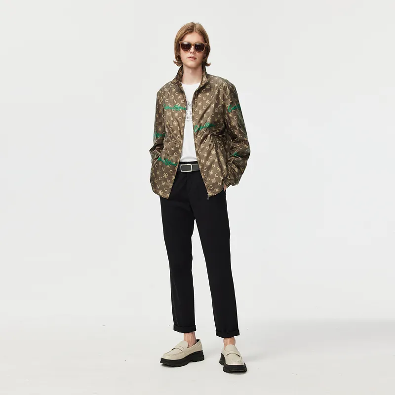 C'N'C New Order & Classics Series Jackets Coats Men's Brown With Print-2