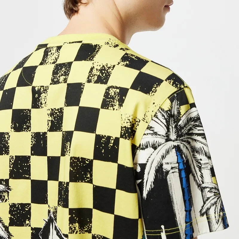 C'N'C Trend Series T Shirt Men's Yellow Pattern-6