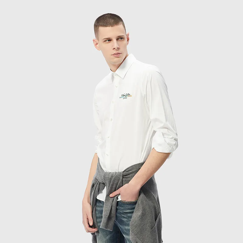 C'N'C New Order & Classics Series Fall Winter Long Sleeved Shirt Men's White-3