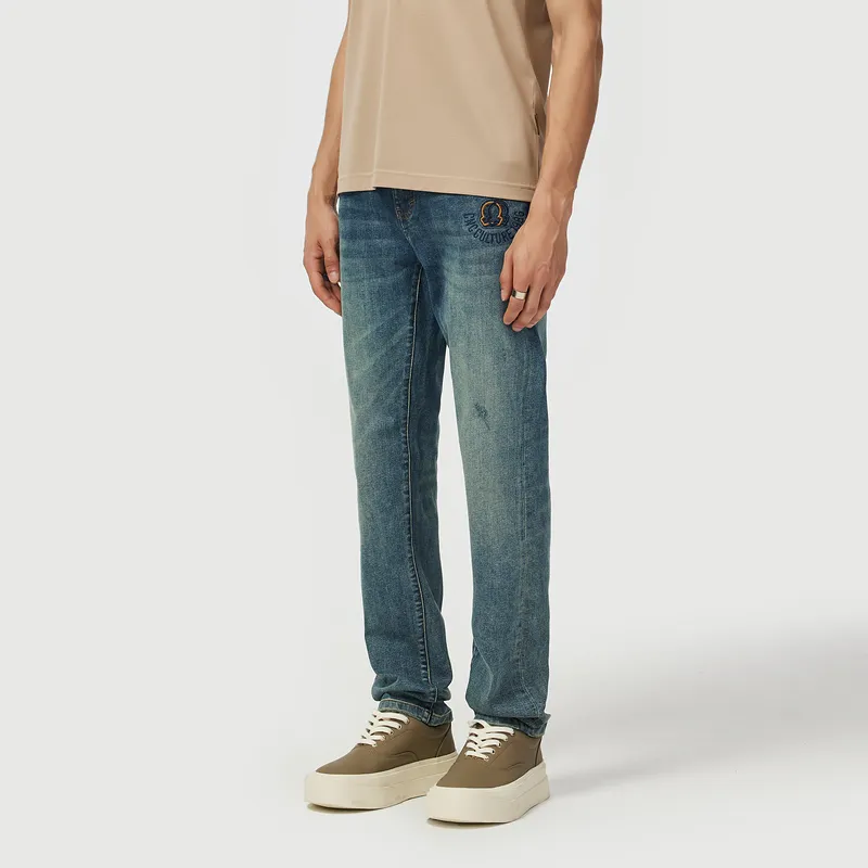 C'N'C Rhythm Party Series Jeans Men's Denim Blue-3