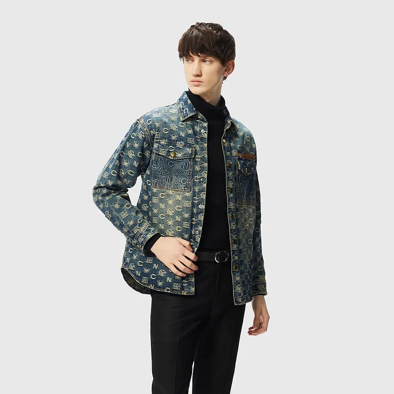 C'N'C Trend Series Fall Winter Denim Jacket Men's-2