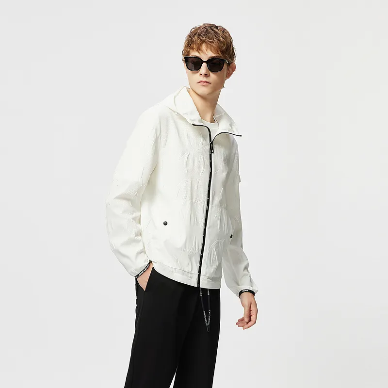 C'N'C Smudge & Distortion Series Jackets Men White-5