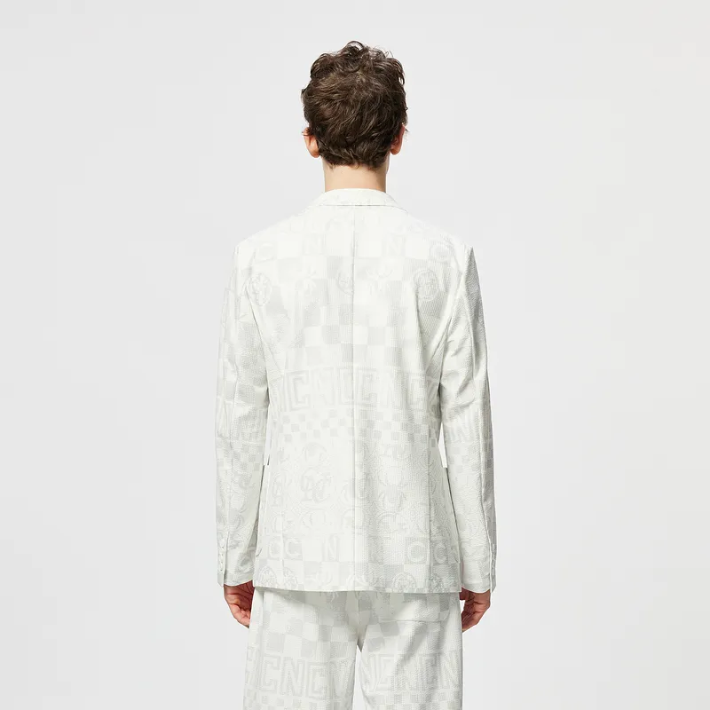 C'N'C Rhythm Party Series Business Suit Men's White Floral-2