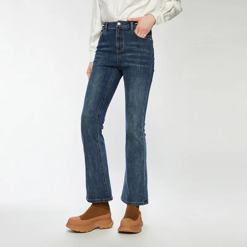 C'N'C Fall And Winter Washable Jeans Women's-3