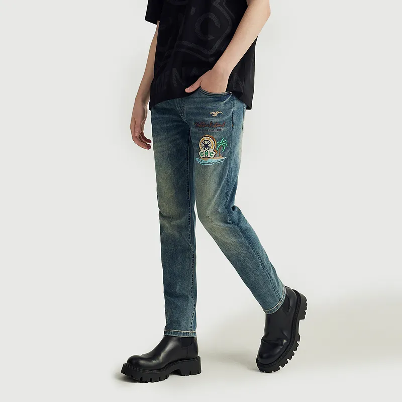 C'N'C Trend Series Jeans Men's Denim Blue-4