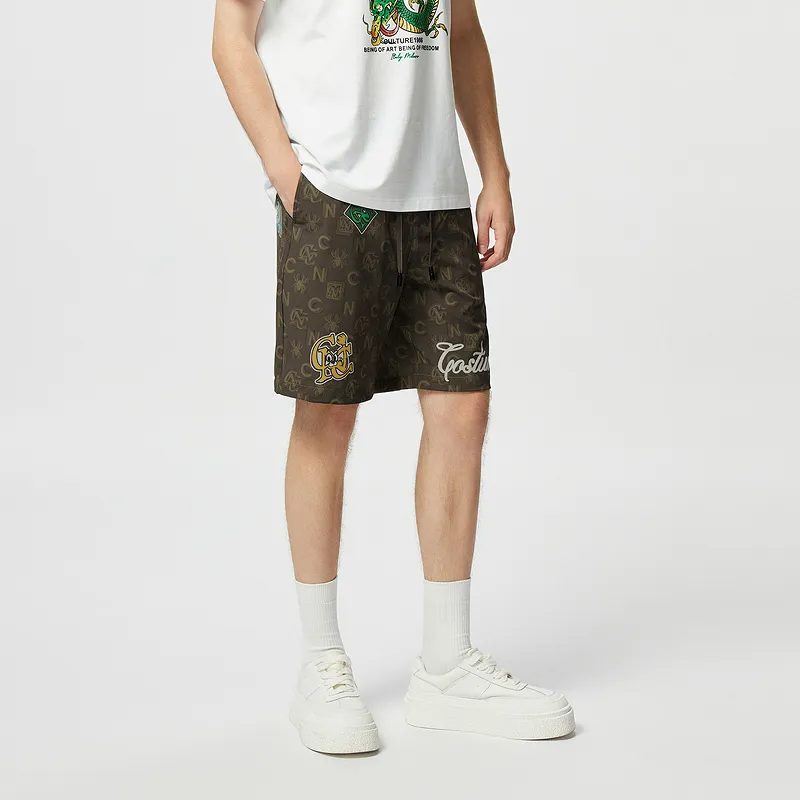 C'N'C Trend Series Casual Shorts Men's Brown With Print-4