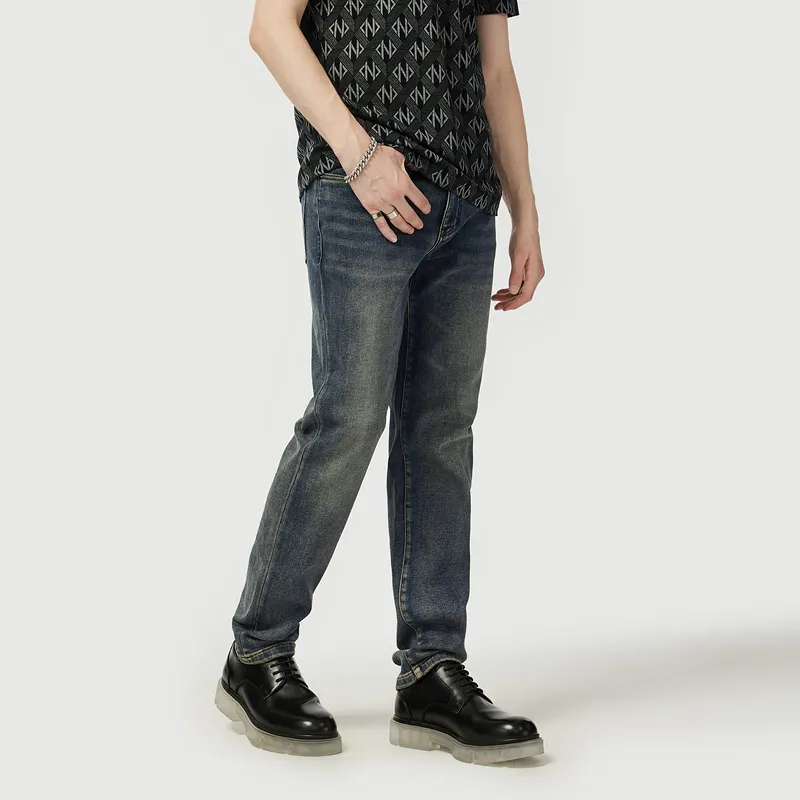 C'N'C New Order & Classics Series Jeans Men Denim Blue-4