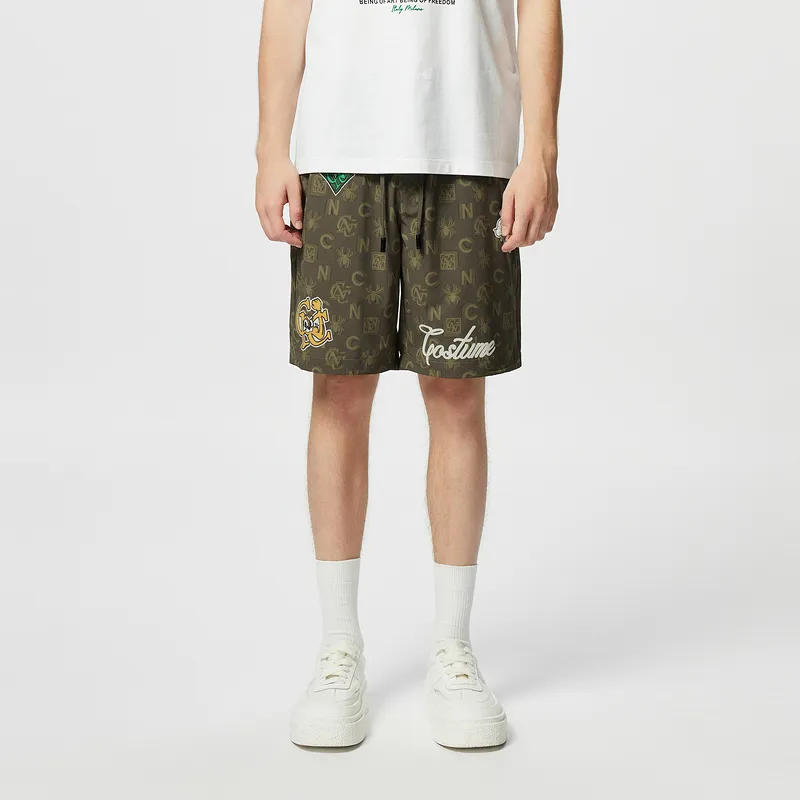 C'N'C Trend Series Casual Shorts Men's Brown With Print-2