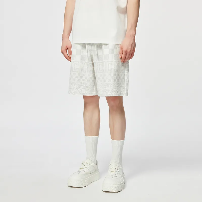 C'N'C Trend Series Casual Shorts Men's Gray Pattern-3
