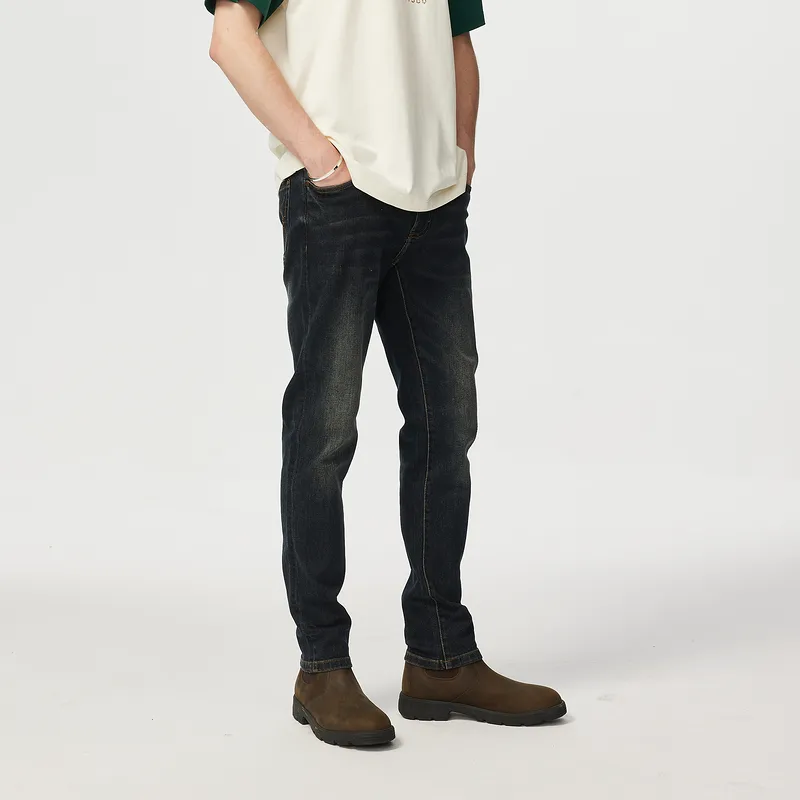 C'N'C Rhythm Party Series Fall And Winter Jeans Men's Denim Blue-3
