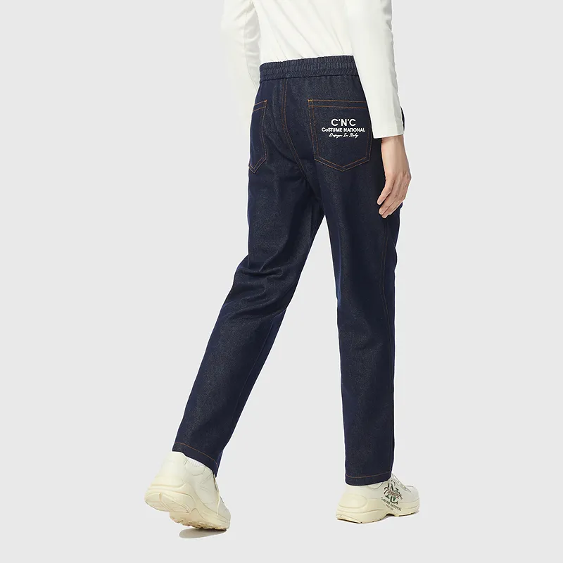 C'N'C Rhythm Party Series Washable Jeans Men's Denim Blue-3