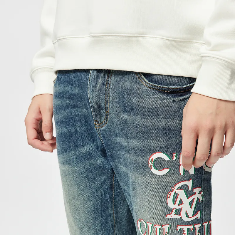 C'N'C Rhythm Party Series Jeans Men's Blue-1