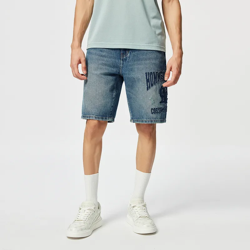 C'N'C Trend Series Denim Shorts Men's Denim Blue-3