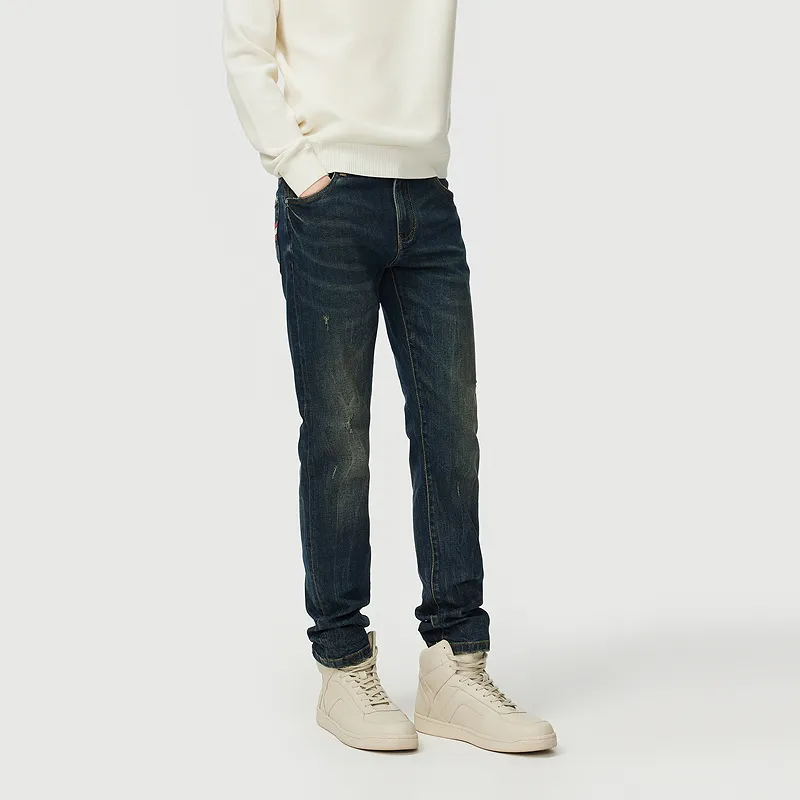 C'N'C Rhythm Party Series Jeans Men's Denim Blue-3