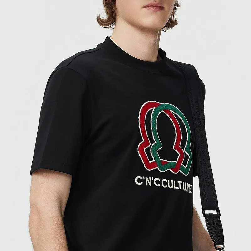 C'N'C Rhythm Party Series Fall And Winter Short Sleeved T Shirts Men's-7
