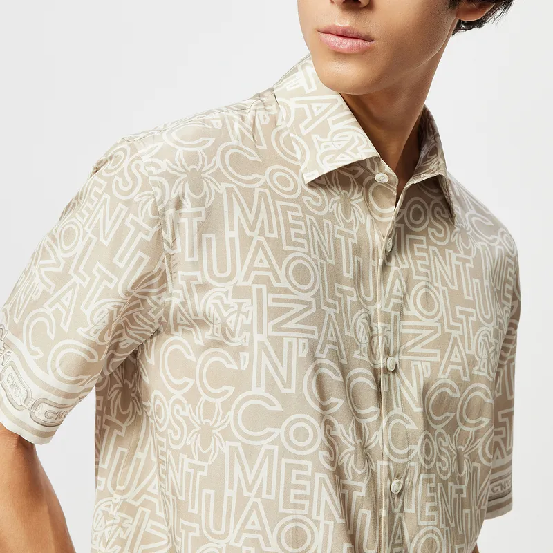 C'N'C Trend Series Shirt Unisex Brown With Print-6