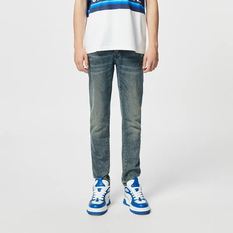 C'N'C Rhythm Party Series Jeans Men's Denim Blue-2